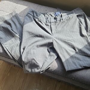 GAP Charcoal Pinstripe Stretch Dress Pants